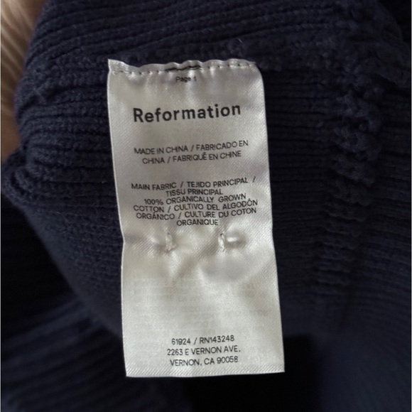 REFORMATION Catalina Navy Cotton Mini Dress XS - Picture 5 of 6